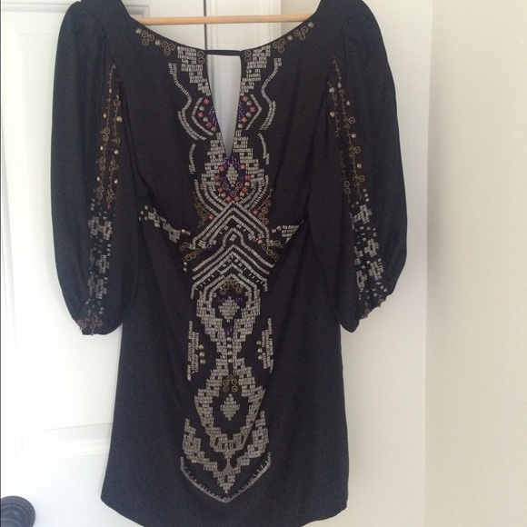 Nanette Lepore beaded silk dress, size 2.