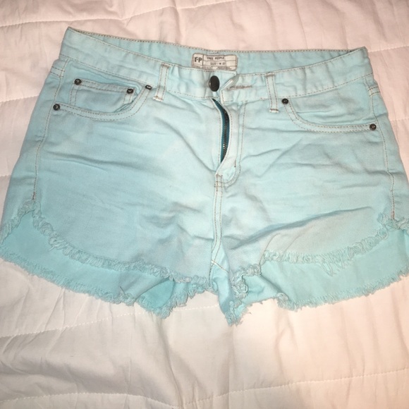 Colored denim shorts