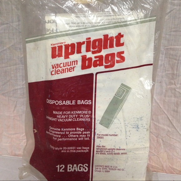 Upright Disposable Vacuum Bags Kenmore/Whirlpool
