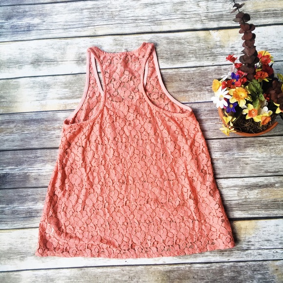 MOVING SALE‼️Everly Life's a Peach Lacy Racerback - Picture 4 of 4