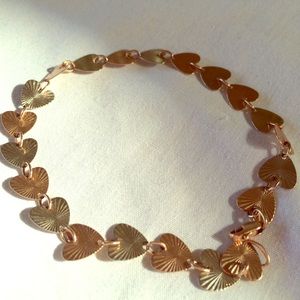 Real Gold Heart Bracelet