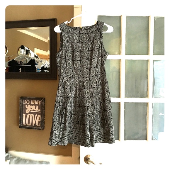 Gray printed skater dress, NWT