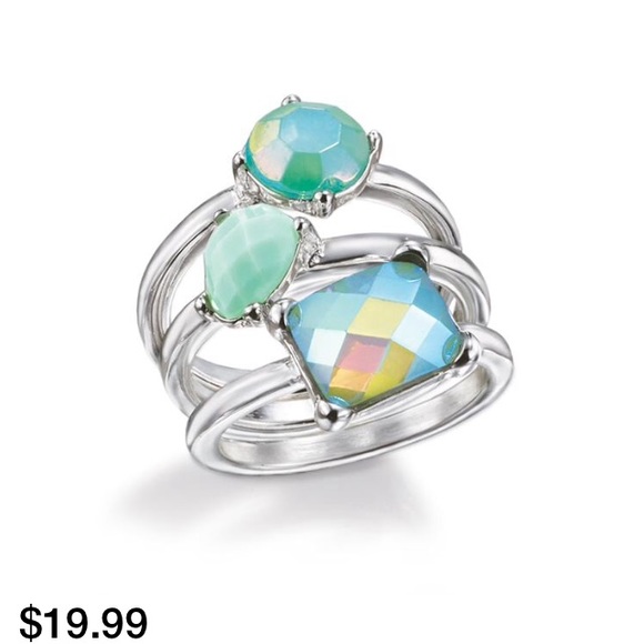 Stella Magnolias 3 piece ring set