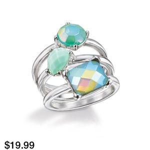 Stella Magnolias 3 piece ring set