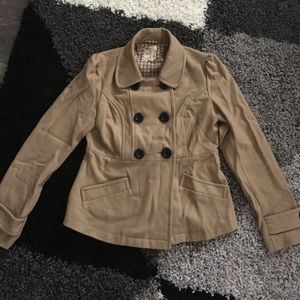 Nordstrom tan pea coat