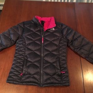 Girls North Face puffy jacket.