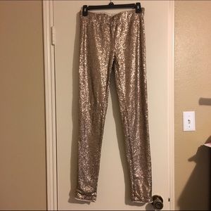 Gold Sequin Leggings