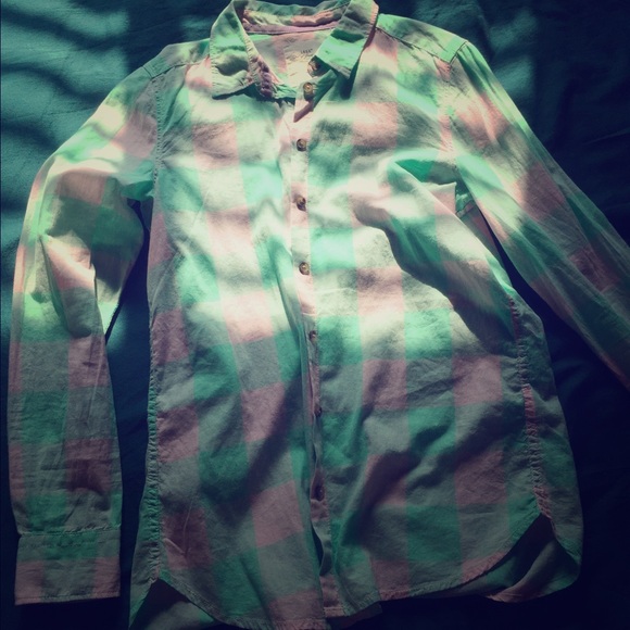 Pink and Green checkered shirt
