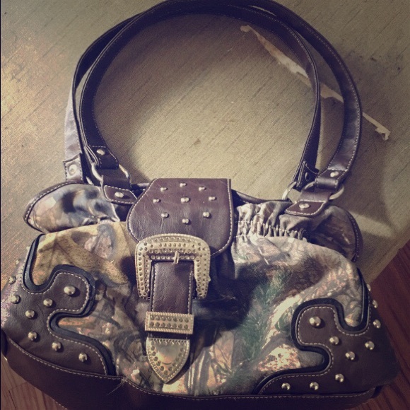Camo Studded Purse