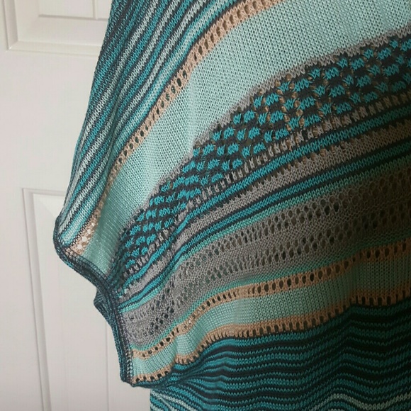 Aqua cardigan with fringe perfect 4 lularoe - Picture 3 of 3