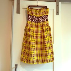 Plenty by Tracy Reese strapless printed dress