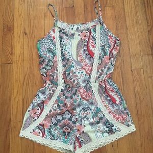 Floral patterned romper