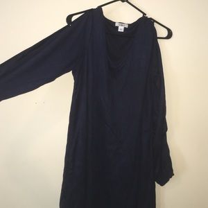 Suede Open Sleeve Dress