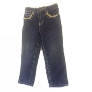 Tz) Beverly Hills Polo Club Boys Jeans Size 14 Black Denim Straight Leg 100% Cot