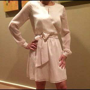 NWT Ann Taylor Polka Dot Lace Wrap Dress w/ Bow