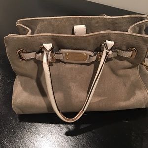 Michael Kors burlap bag