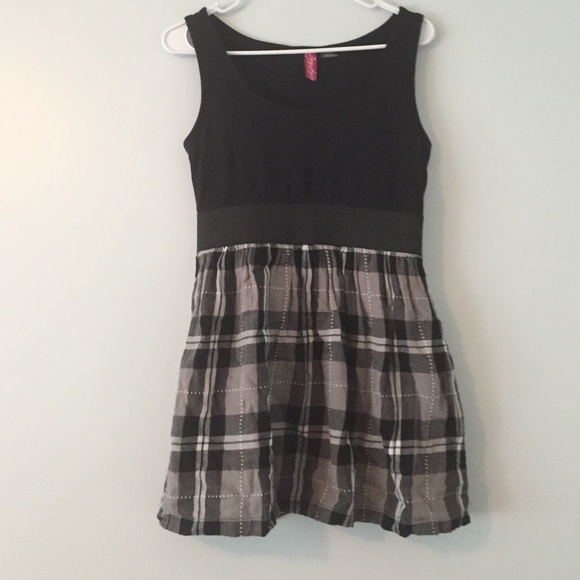 plaid tank top dress
