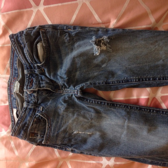Decree Distressed Boot Cut Jeans - Medium Wash - Picture 2 of 4