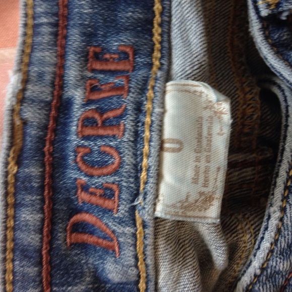 Decree Distressed Boot Cut Jeans - Medium Wash - Picture 3 of 4