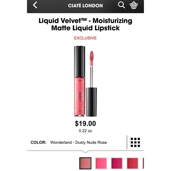 Ciate London liquid velvet lipstick