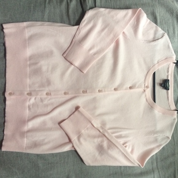 Talbots pink button down sweater