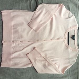 Talbots pink button down sweater