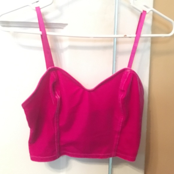 American Apparel hot pink bustier