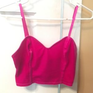 American Apparel hot pink bustier