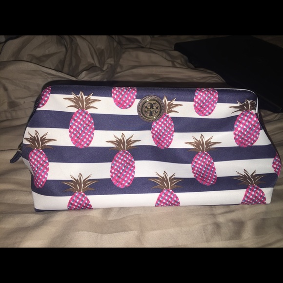 Tory Burch Pineapple Cosmetic Makeup Bag