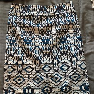 Ann Taylor tribal print skirt