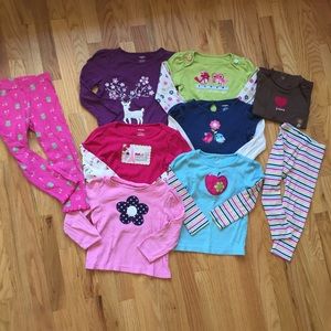 9 pc Gymboree girls long sleeve tops & bottoms 4T