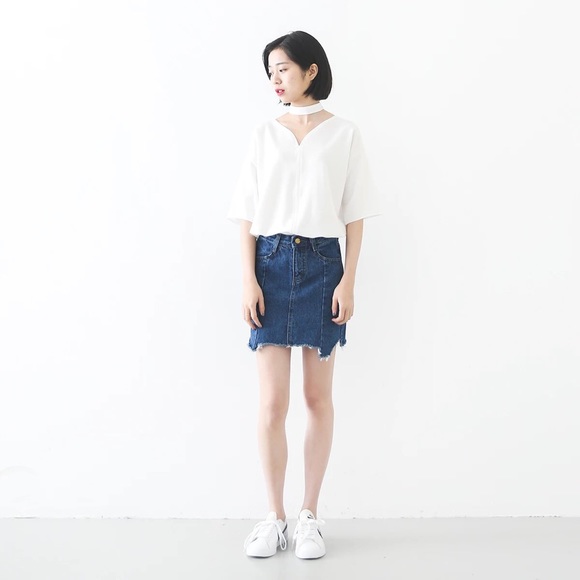 White Chocker Top