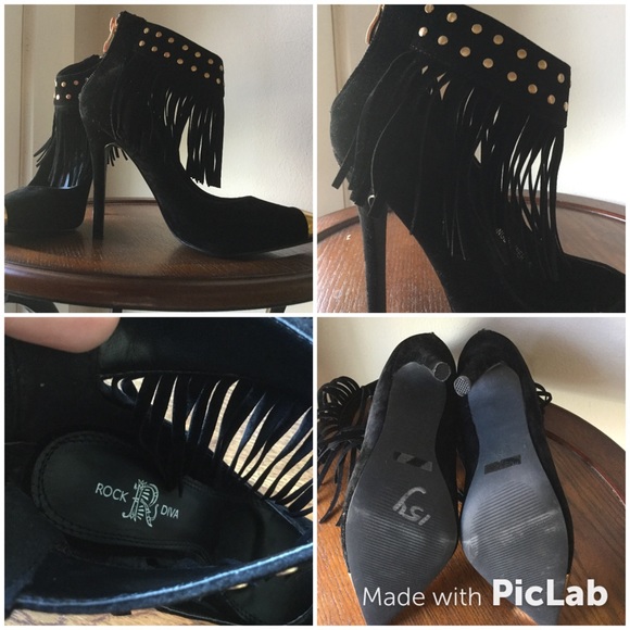 Rock Diva Fringe Heels - Picture 3 of 3
