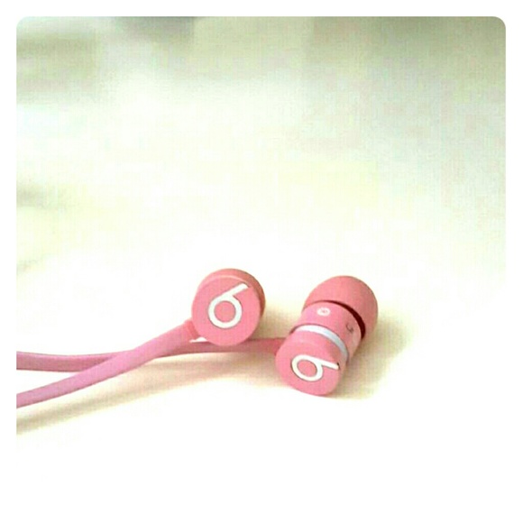 Pink beats ear phones