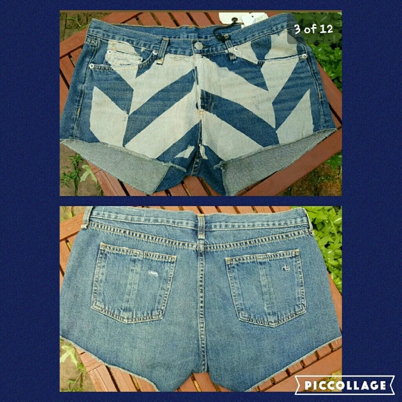 💣SOLD💥🌈 Rag & Bone /JEAN Cut Off Denim Shorts - Picture 3 of 6