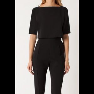NWT Black Halo Bilzen Two Piece Jumpsuit Size 6
