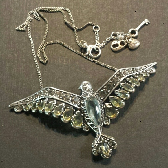 fossil bird necklace