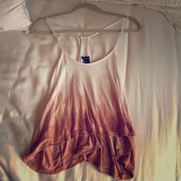 Flowy ombré orange tank