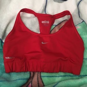 Small Red Nike sports bra