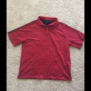 Red polo like shirt