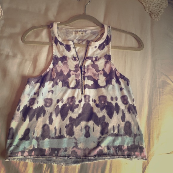 Psychedelic zip up tank