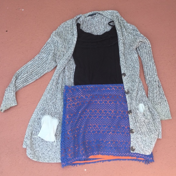 Grey Sweater Cardigan