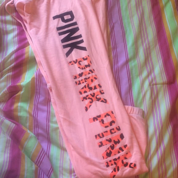 Pink sweat pants