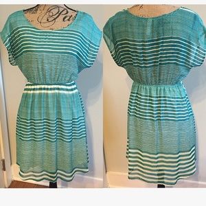 Striped Teal Dress
