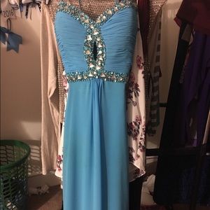 Cinderella blue prom dress