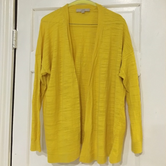 Yellow LOFT cardigan