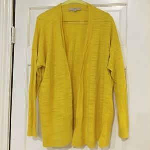 Yellow LOFT cardigan
