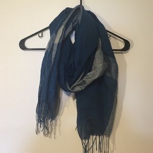 Unisex Turquoise/White Scarf