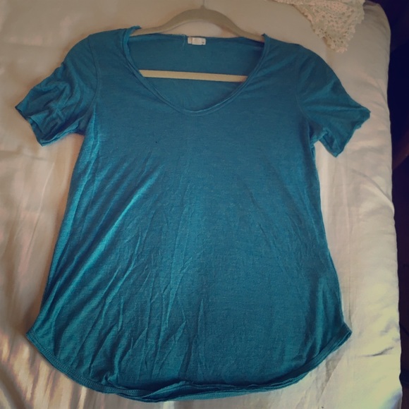 Blue scoop neck tee