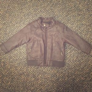 Baby Gap Brown Faux Leather Jacket